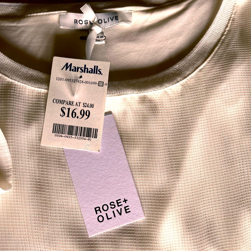 NWT Rose + Olive Kimono Tunic Style cream ivory blouse - Picture 3 of 8